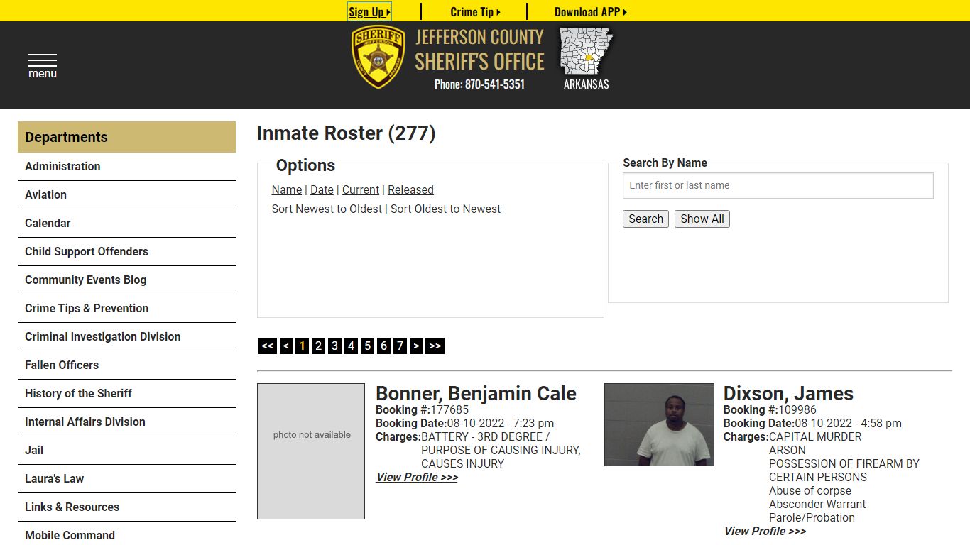 Inmate Roster - Jefferson County Sheriff AR
